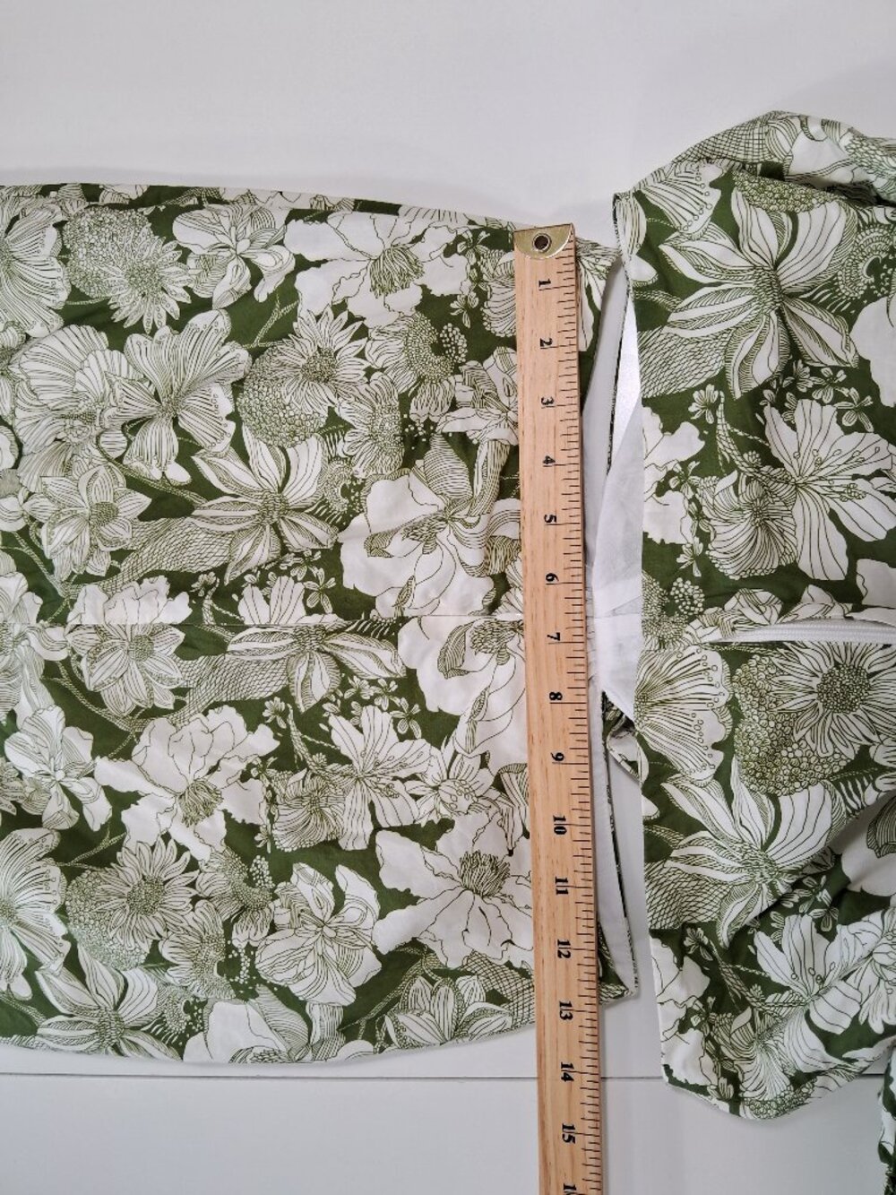 Jcrew x Liberty London Floral green and white cutout midi dress cotton - Picture 10 of 13